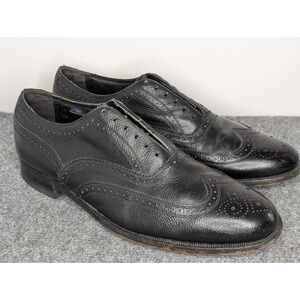 Florsheim Lexington Wingtip Oxford Dress Shoes Mens 11 D Black Leather Loafers
